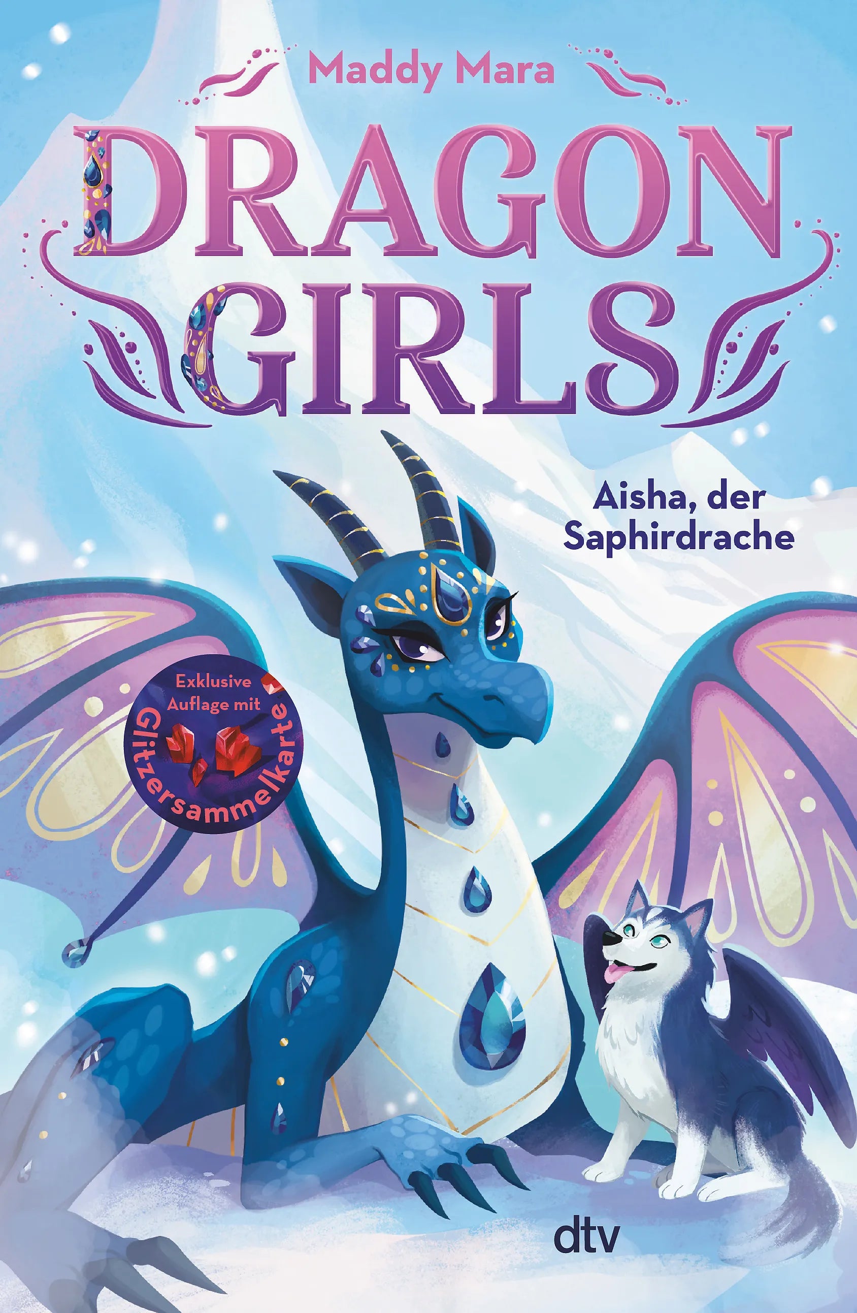 Buchcover von 'Dragon Girls – Aisha, der Saphirdrache' - Gebundene Ausgabe von Maddy Mara