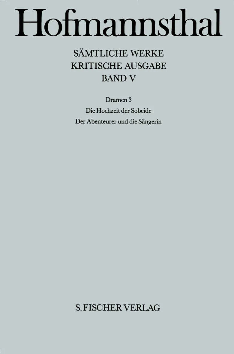 Buchcover von 'Dramen 3' - Gebundene Ausgabe von Hugo von Hofmannsthal