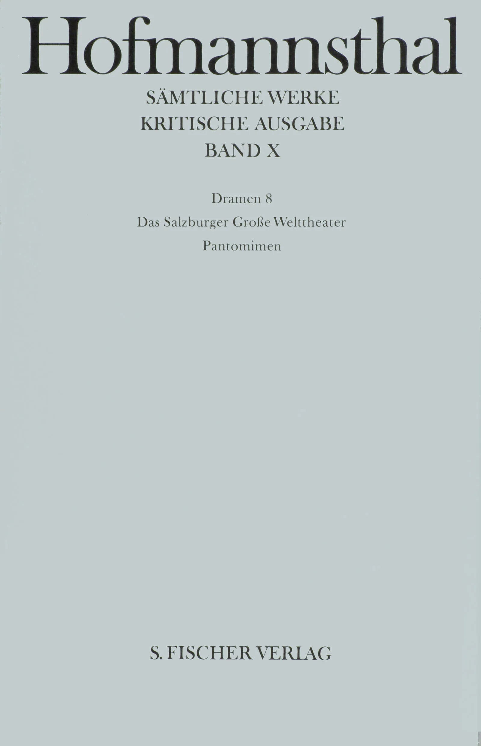 Buchcover von 'Dramen 8' - Gebundene Ausgabe von Hugo von Hofmannsthal