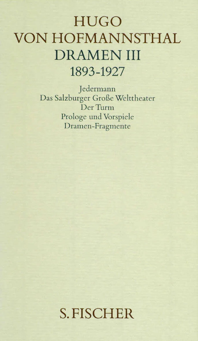 Buchcover von 'Dramen III. 1893-1927' - Gebundene Ausgabe von Hugo von Hofmannsthal