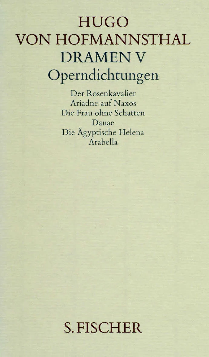 Buchcover von 'Dramen V. Operndichtungen' - Gebundene Ausgabe von Hugo von Hofmannsthal