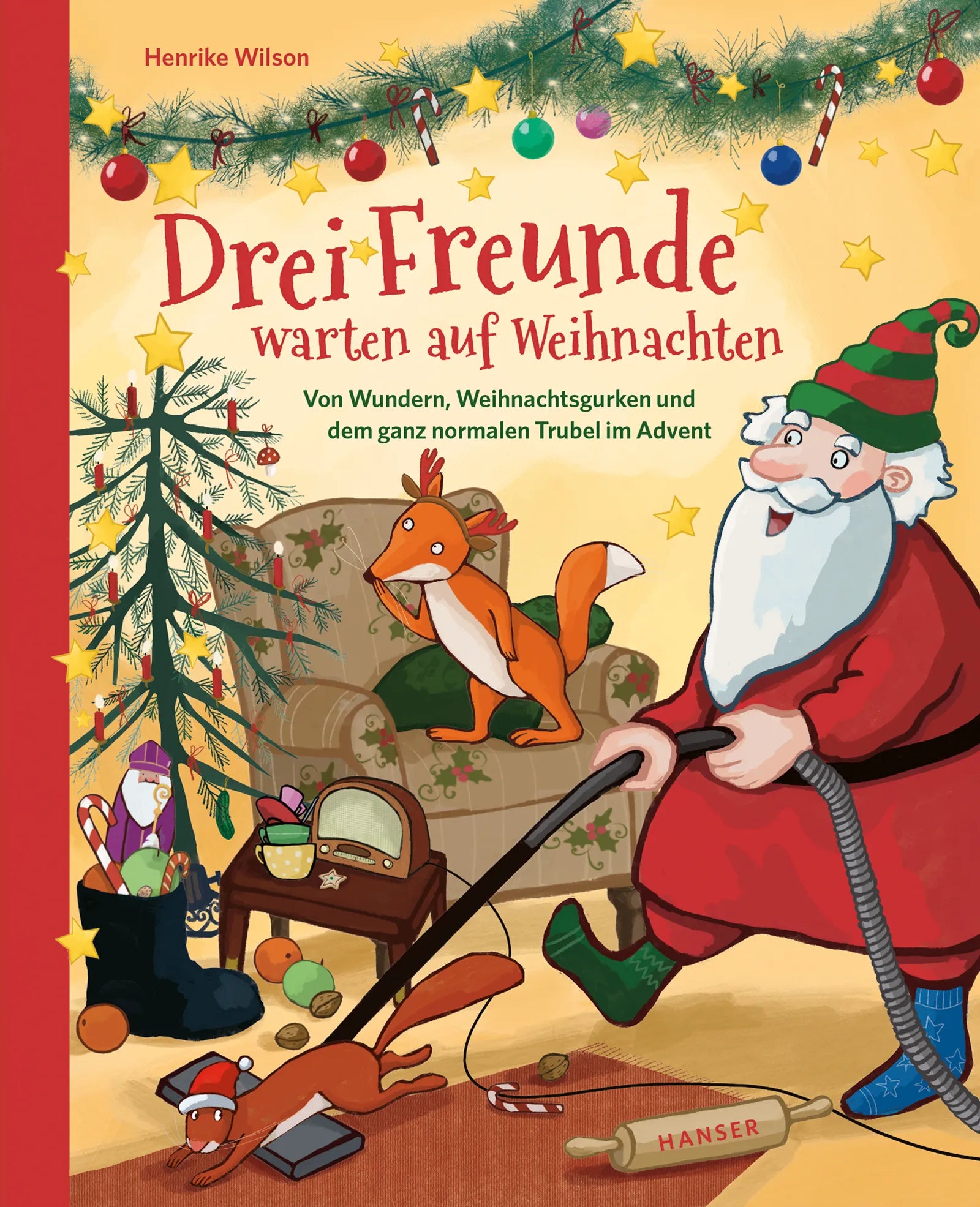 Buchcover von 'Drei Freunde warten auf Weihnachten' - Gebundene Ausgabe von Henrike Wilson