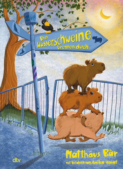 Buchcover von 'Drei Wasserschweine brennen durch' - Gebundene Ausgabe von Matthäus Bär