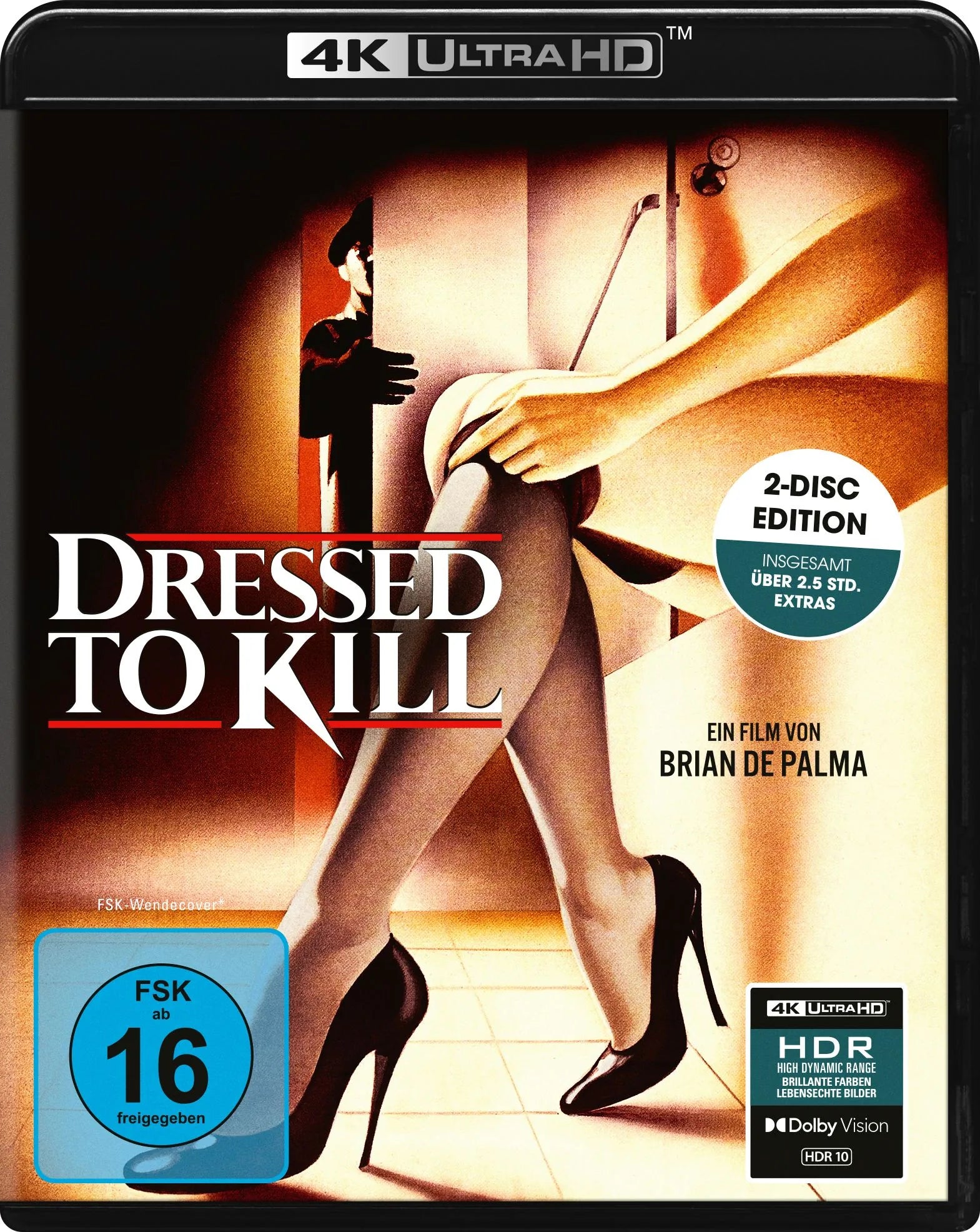 4K UHD Blu-ray-Cover: Dressed to Kill - 2-Disc Edition. Regie: Brian De Palma
