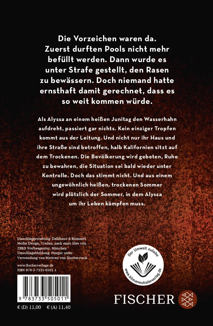 Buchrückseite von 'Dry' mit Klappentext - Taschenbuch