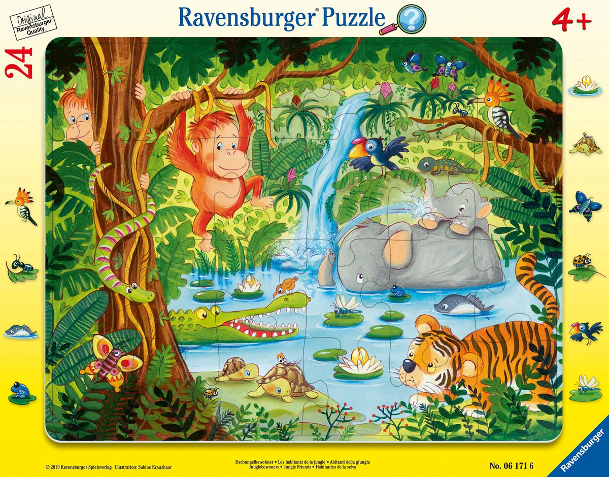 Kinderpuzzle: Kinderpuzzle 24 Teile - Dschungelbewohner