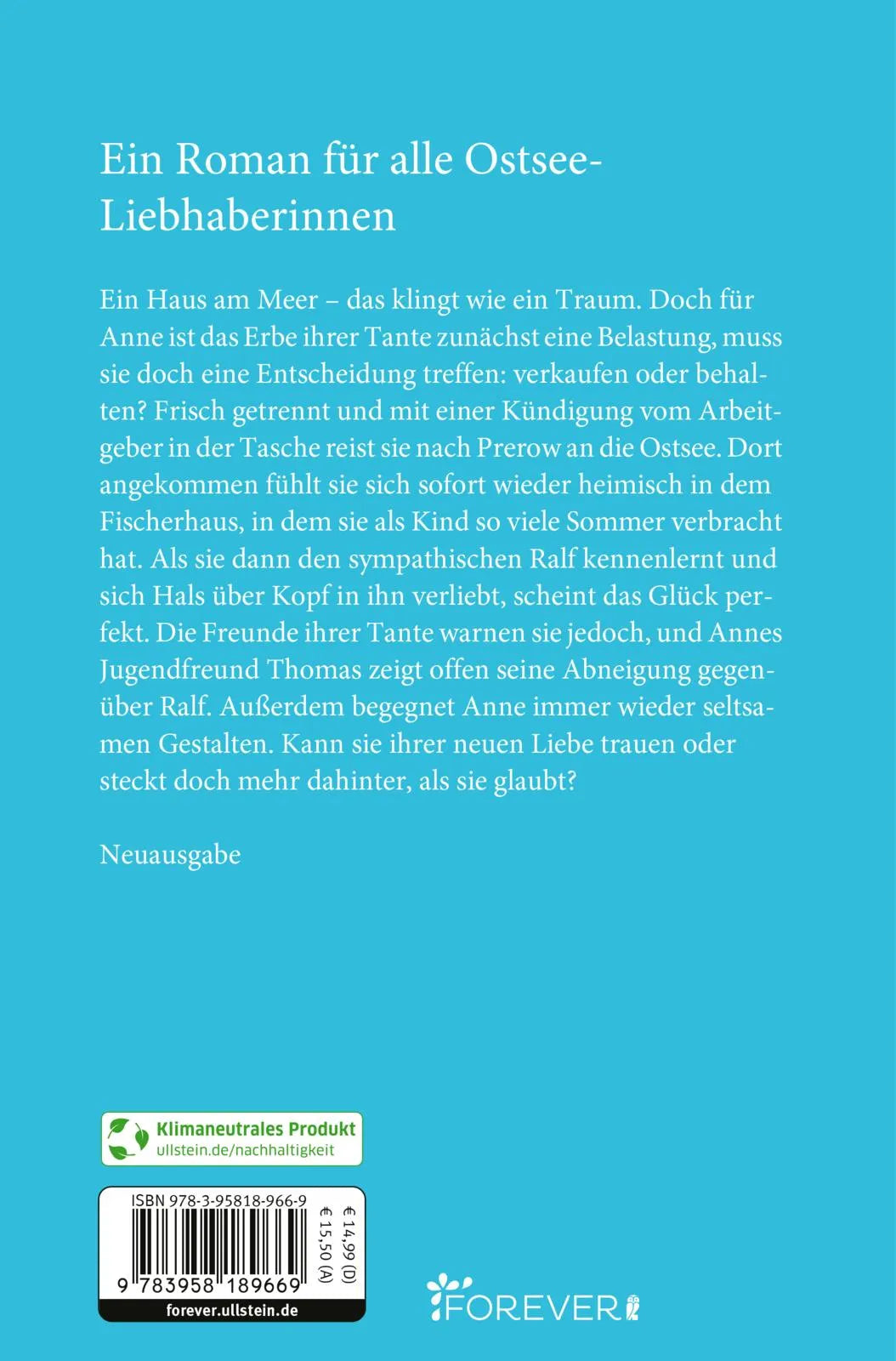 Buchrückseite von 'Dünengeflüster' mit Klappentext - Taschenbuch