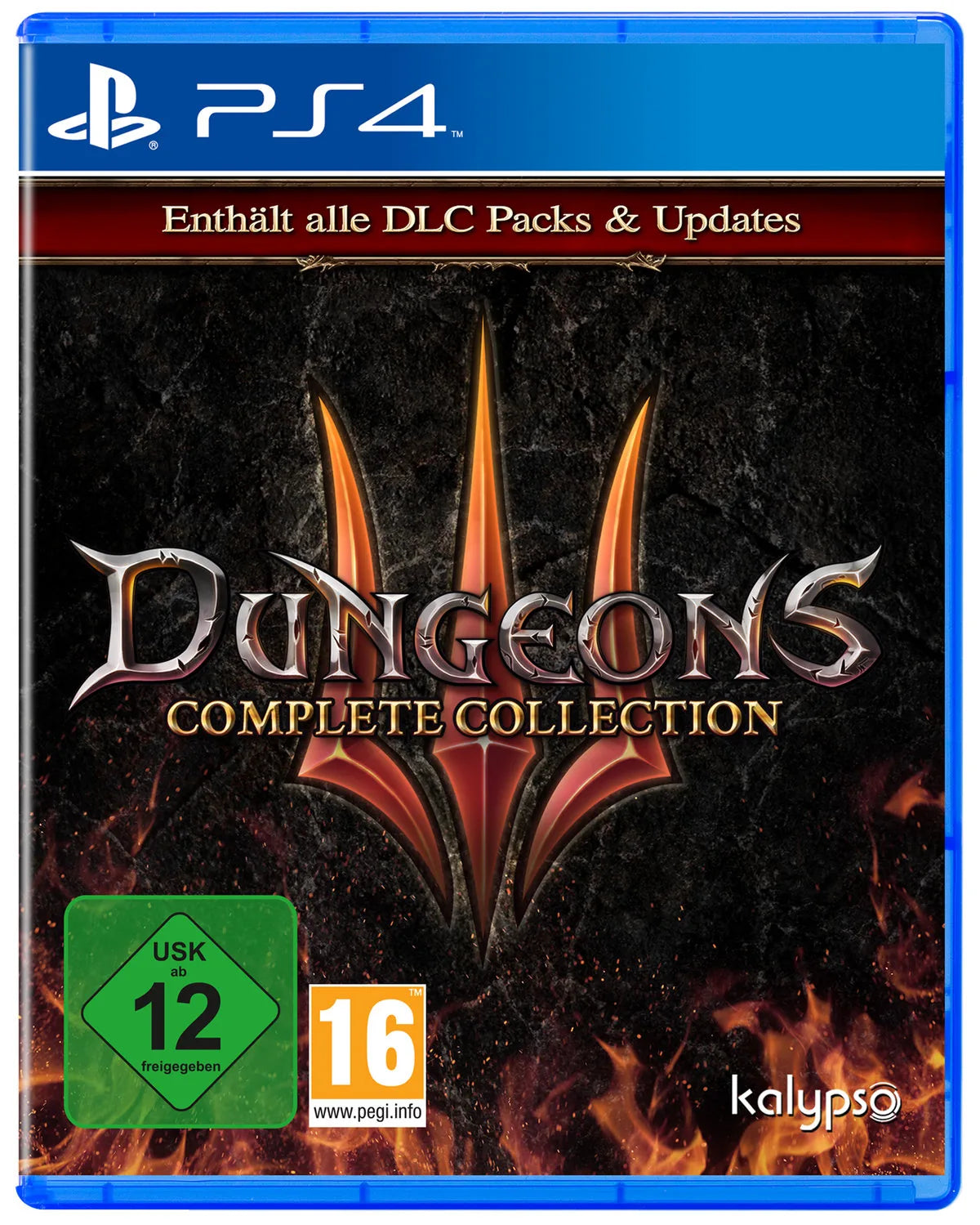 Cover: Dungeons 3 (Complete Edition) für Playstation 4. Publisher: Koch Media GmbH