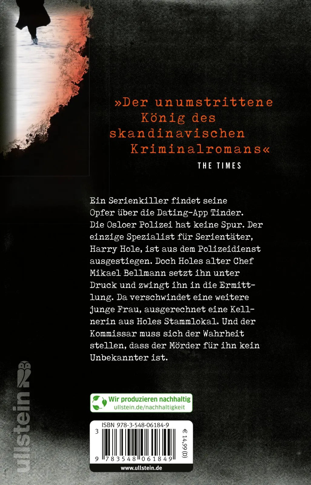 Buchrückseite von 'Durst' mit Klappentext - Taschenbuch