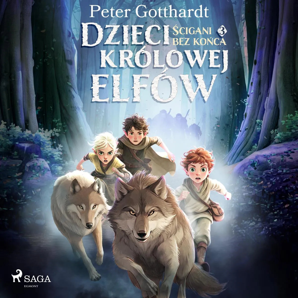 Cover: Dzieci królowej elfów 3 - Ścigani bez końca (Hörbuch Download) von Peter Gotthardt