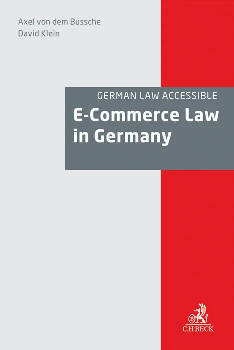 Buchcover von 'E-Commerce Law in Germany' - Gebundene Ausgabe von Axel Bussche