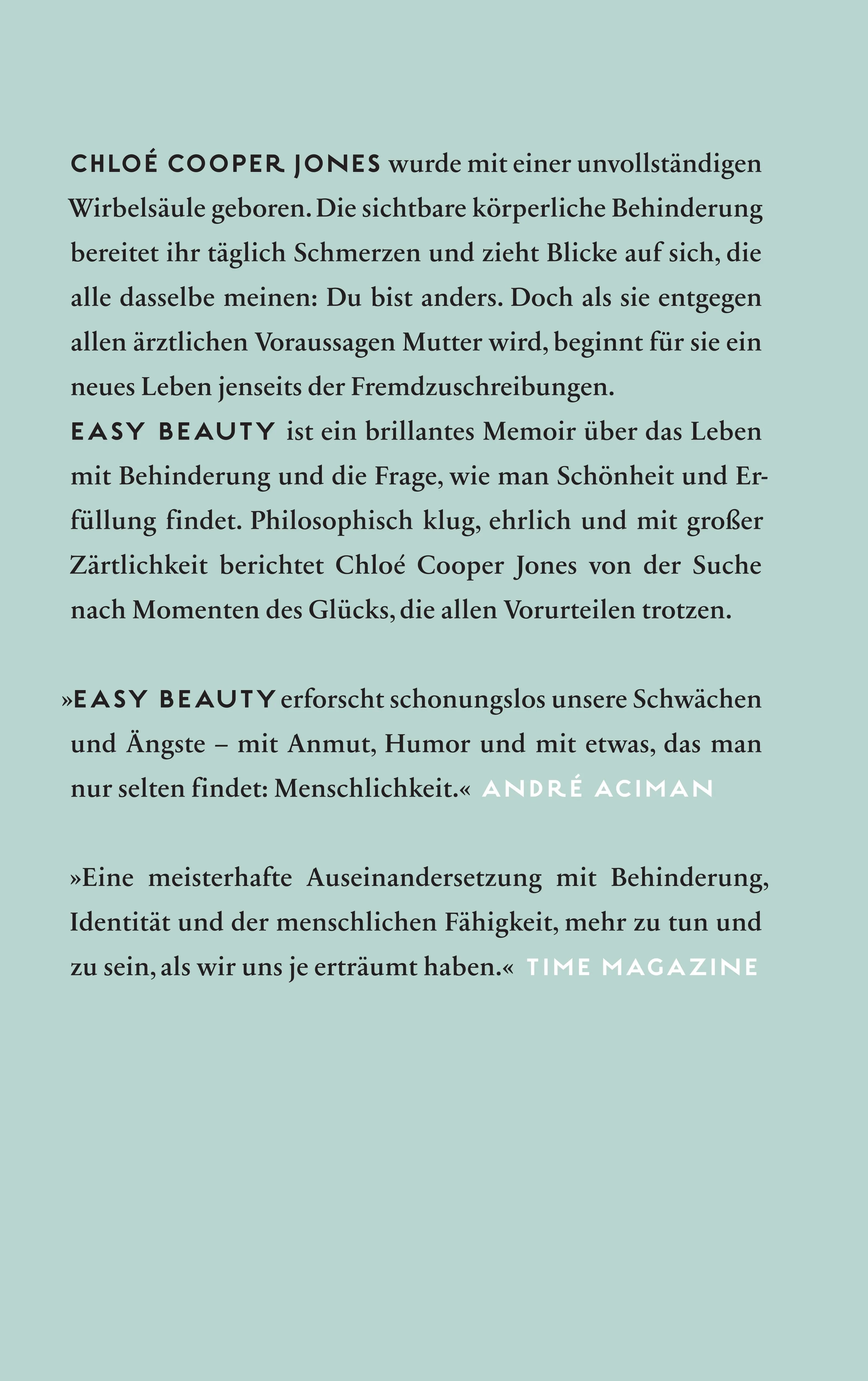 Buchrückseite von 'Easy Beauty' mit Klappentext - Gebundene Ausgabe