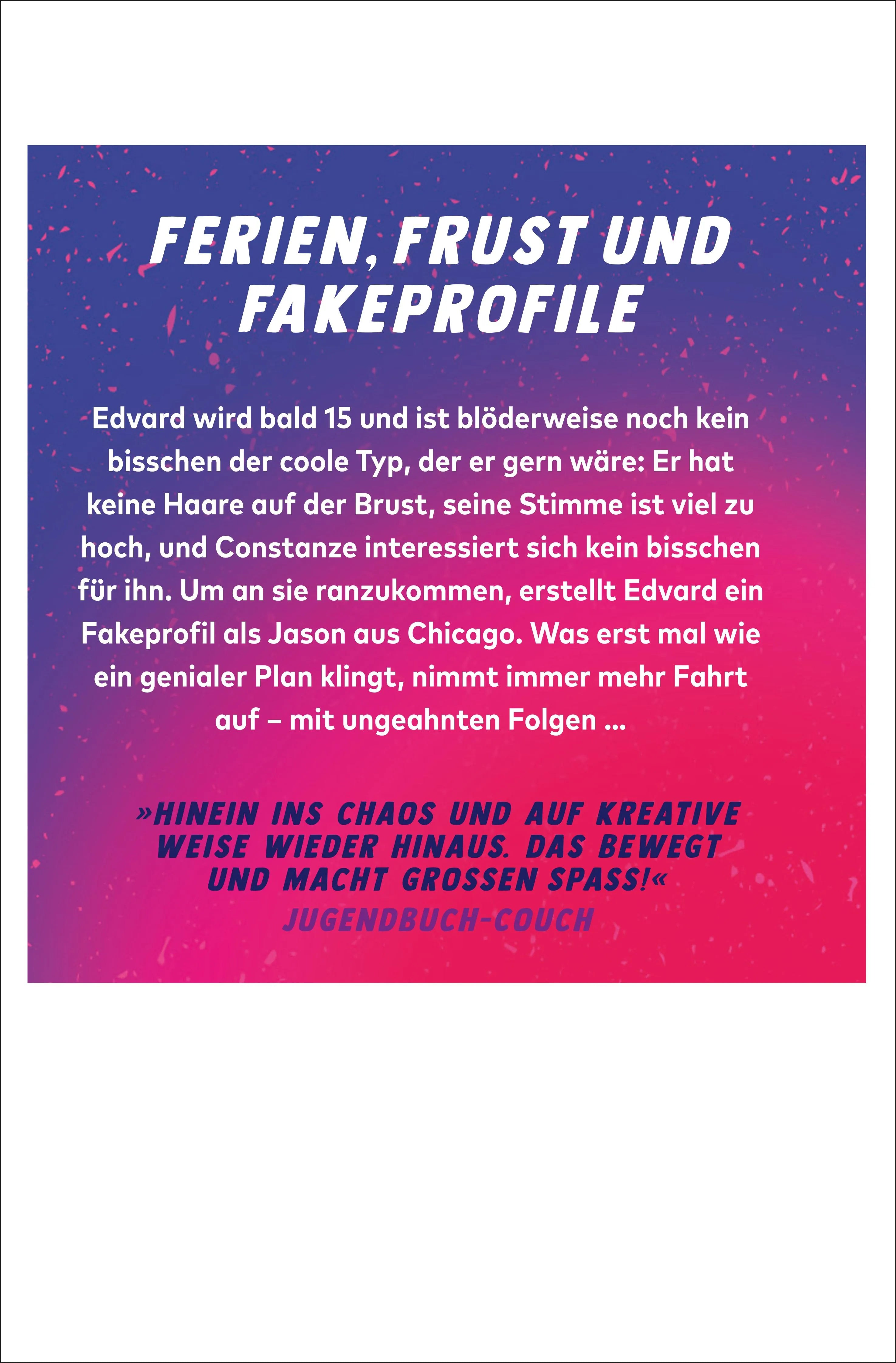 Buchrückseite von 'Edvard' mit Klappentext - Taschenbuch