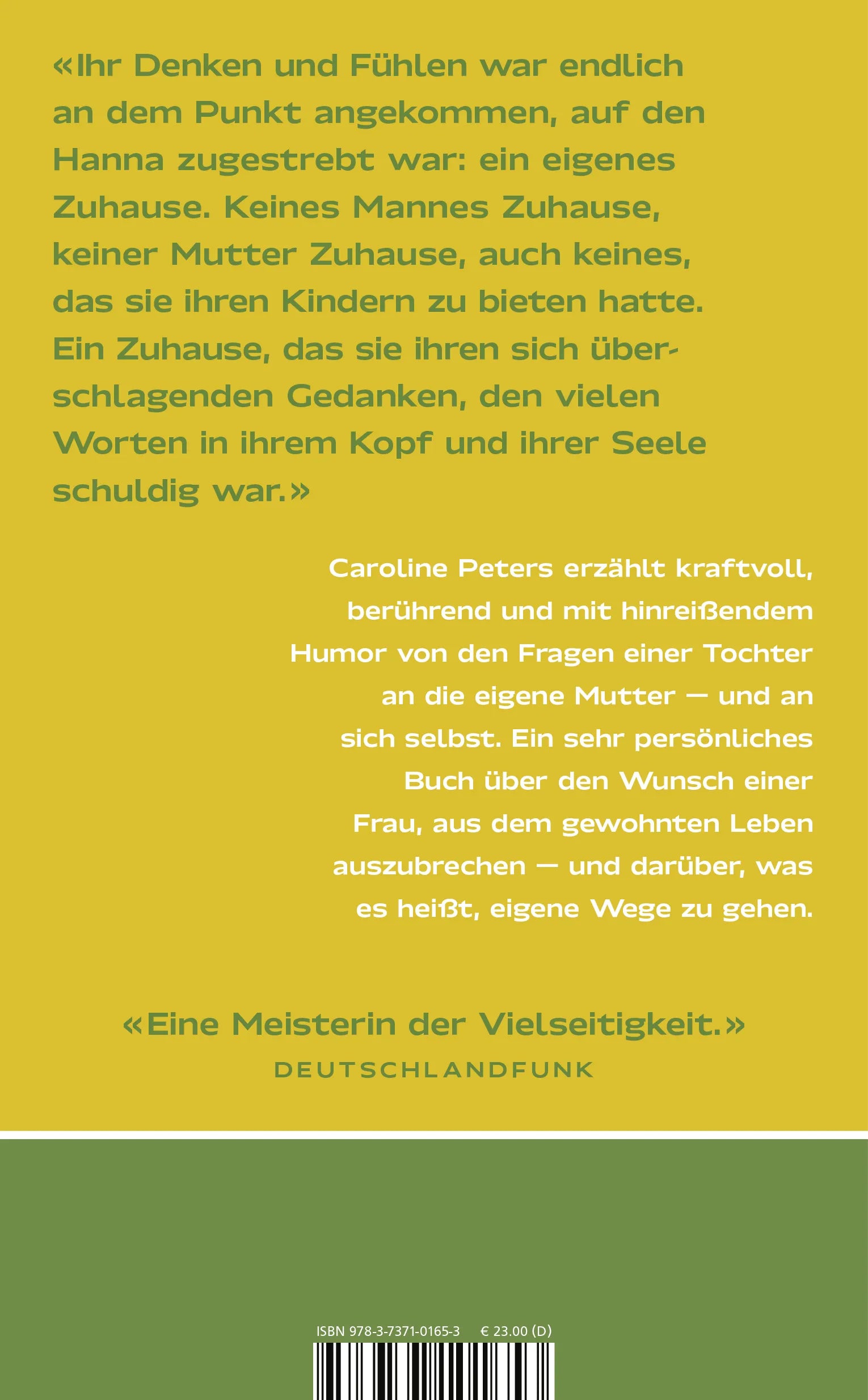 Rückseite: Ein anderes Leben (Hardcover)