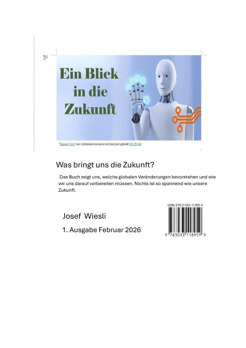 Cover: Ein Blick in die Zukunft (E-Book) von Josef Wiesli