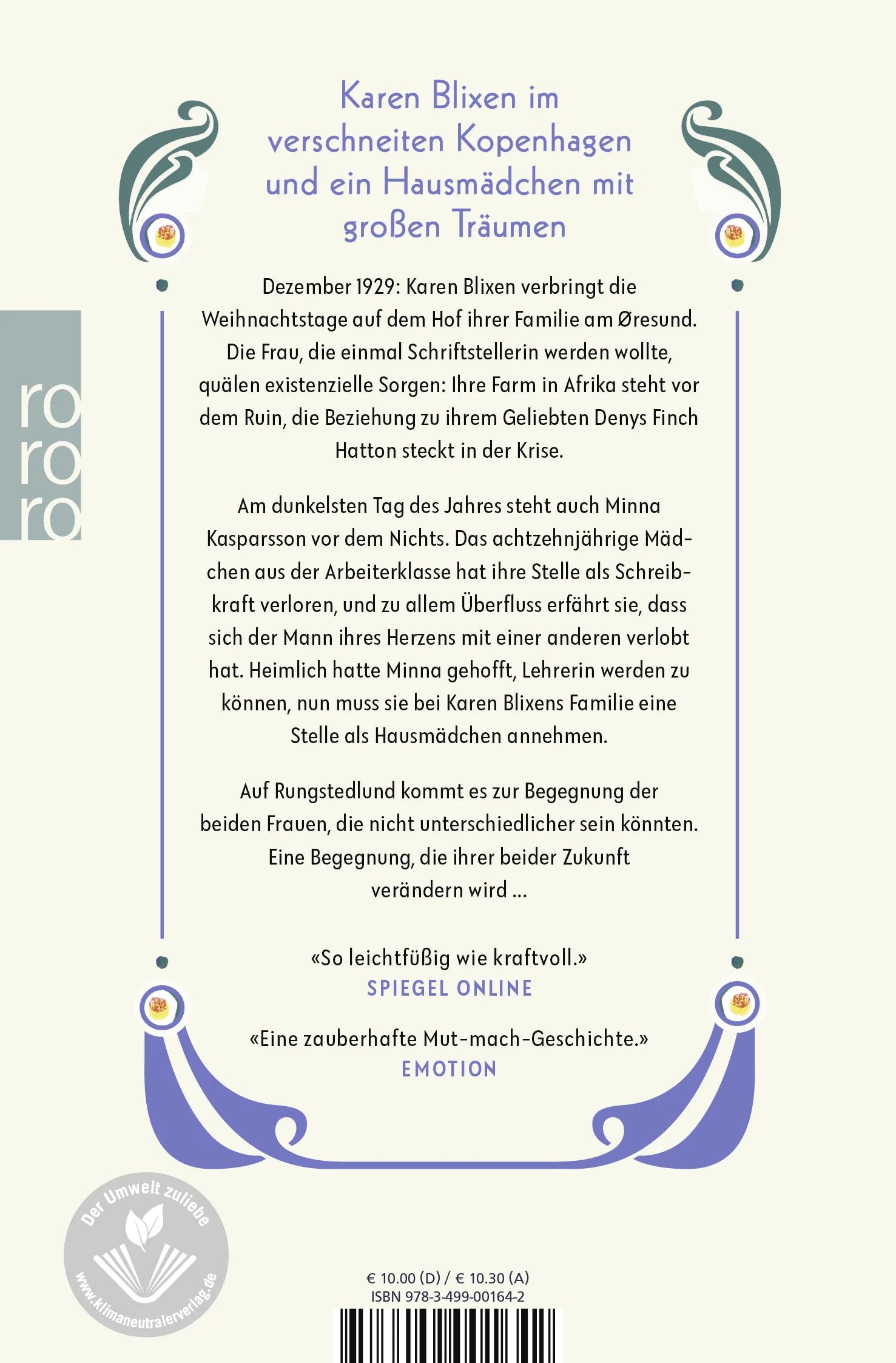 Buchrückseite von 'Ein dänischer Winter' mit Klappentext - Taschenbuch