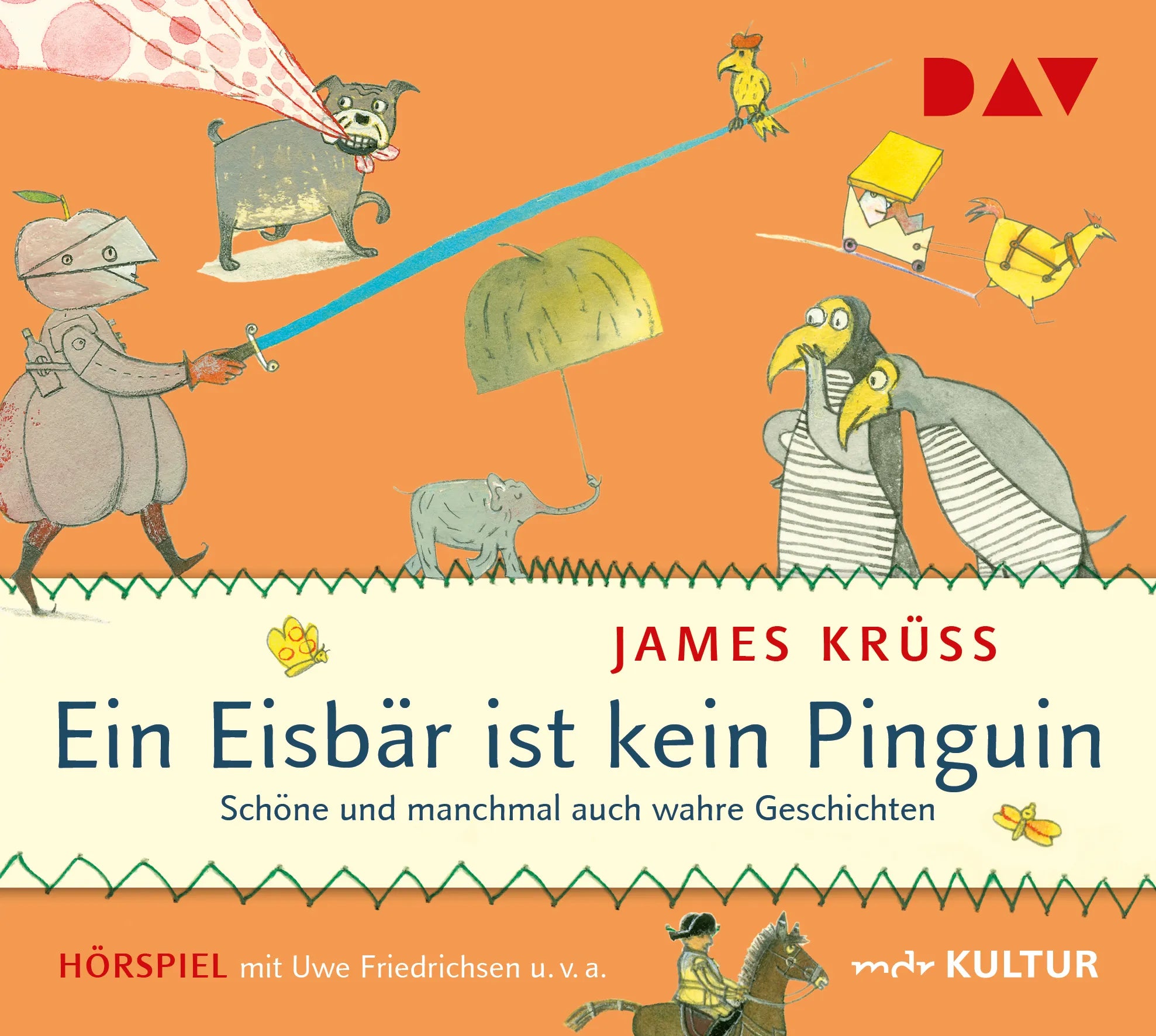 Buchcover von 'Ein Eisbär ist kein Pinguin. Schöne und manchmal auch wahre Geschichten' - Hörbuch (CD) von James Krüss