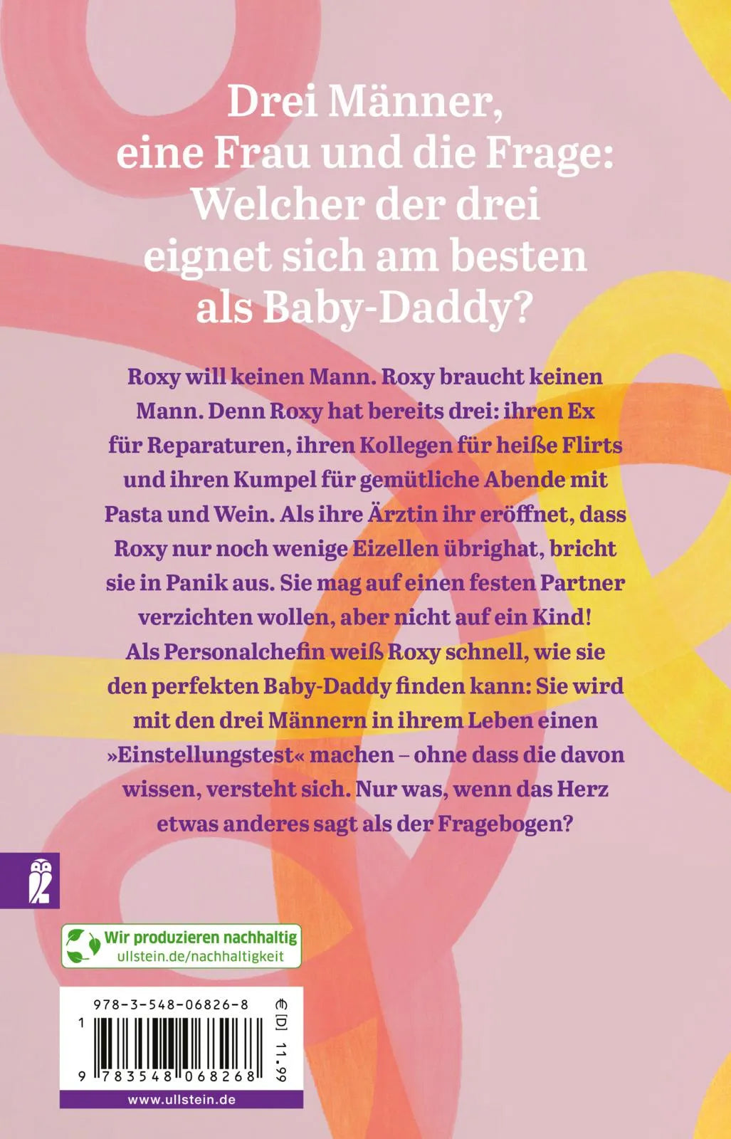 Buchrückseite von 'Ein guter Plan ist die halbe Liebe' mit Klappentext - Taschenbuch