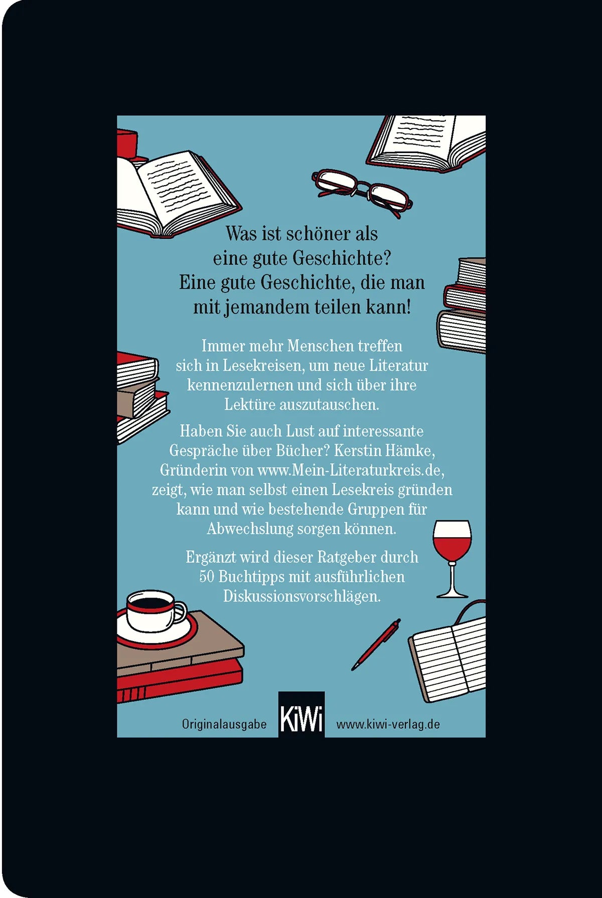 Buchrückseite von 'Ein gutes Buch kommt selten allein' mit Klappentext - Taschenbuch