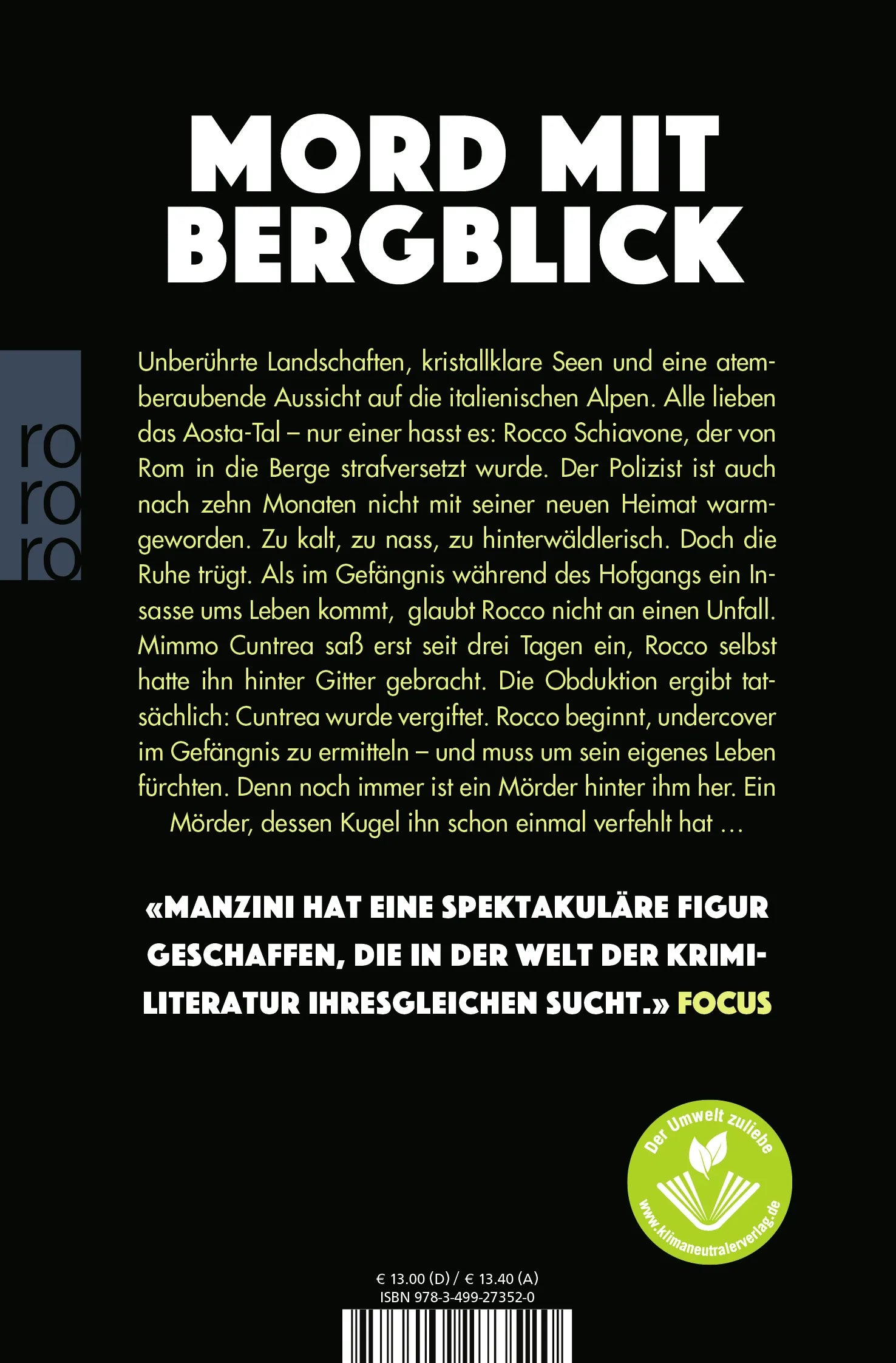 Buchrückseite von 'Ein kalter Tag im Mai' mit Klappentext - Taschenbuch