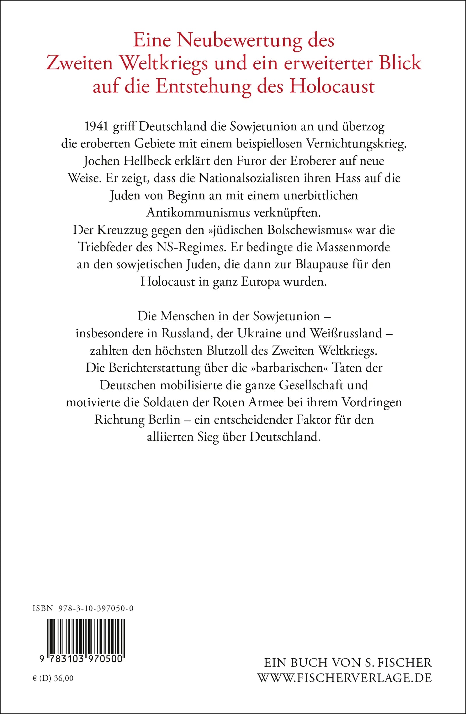 Buchrückseite von 'Ein Krieg wie kein anderer' mit Klappentext - Gebundene Ausgabe