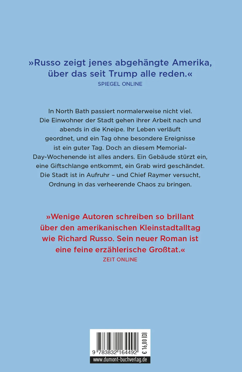 Buchrückseite von 'Ein Mann der Tat' mit Klappentext - Paperback