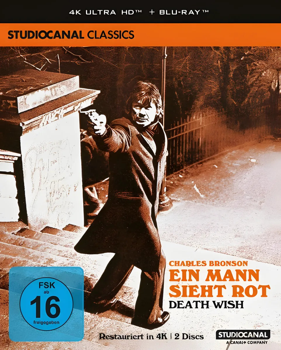 4K UHD Blu-ray-Cover: Ein Mann sieht rot