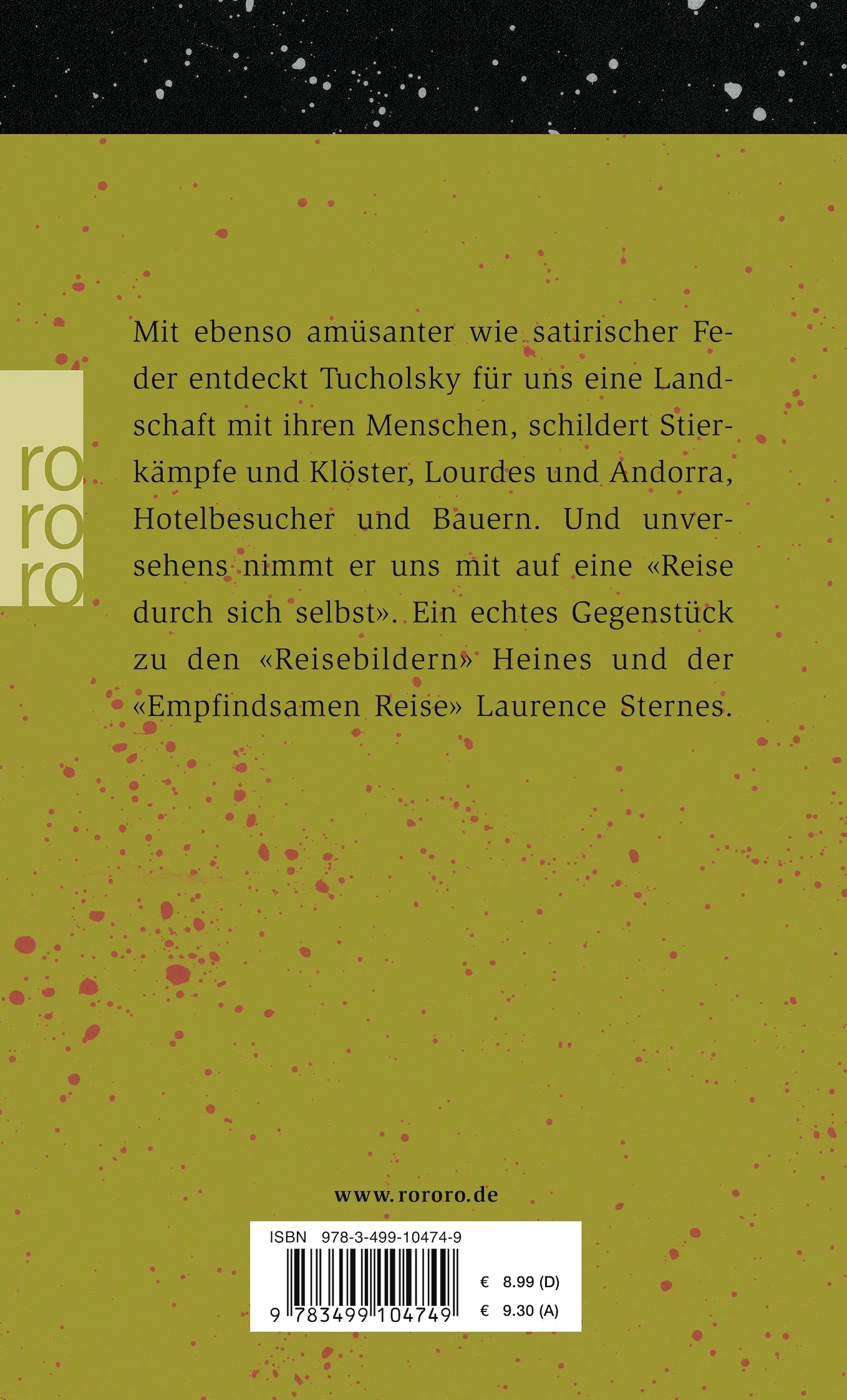 Buchrückseite von 'Ein Pyrenäenbuch' mit Klappentext - Taschenbuch
