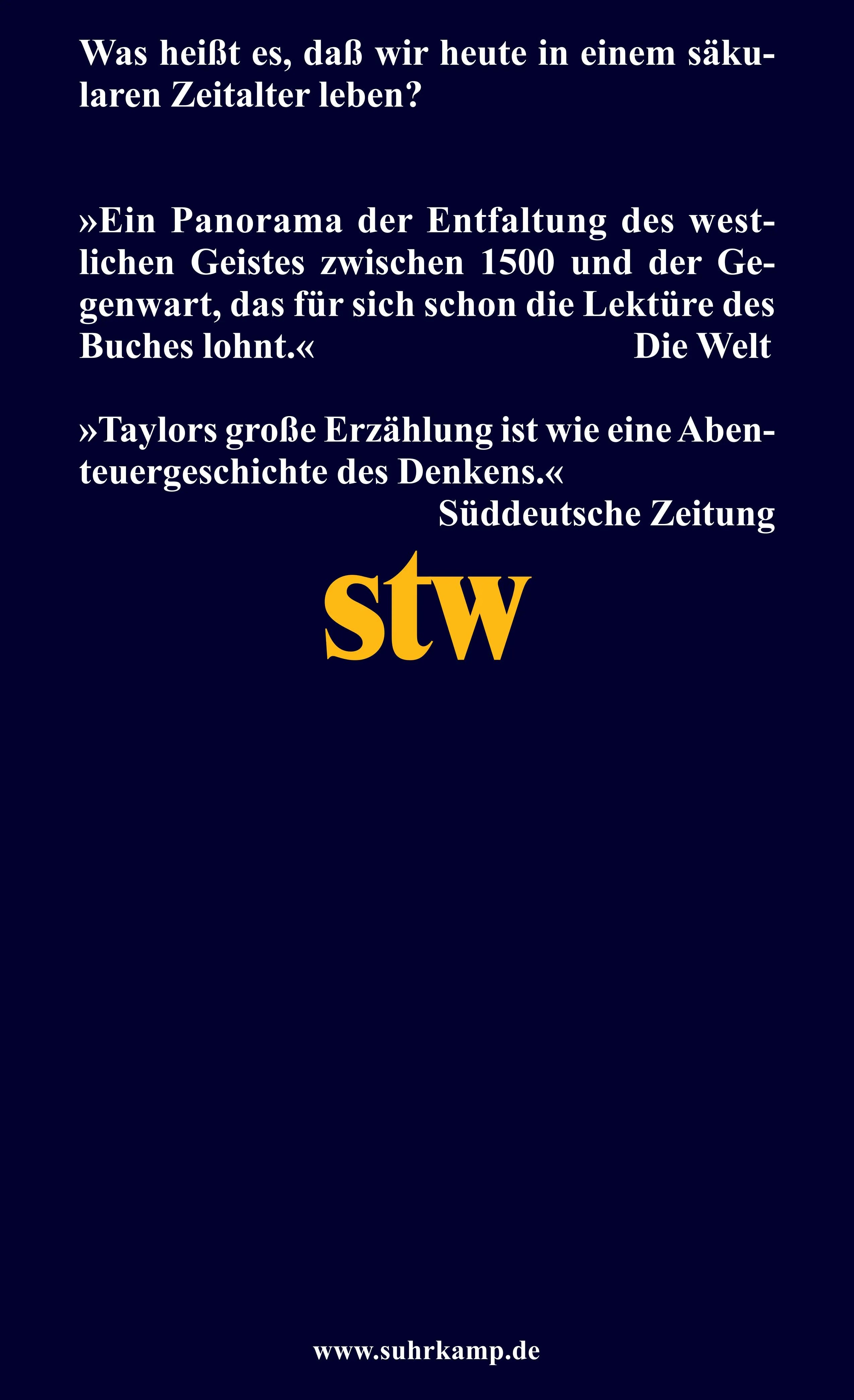 Rückseite: Ein säkulares Zeitalter (Taschenbuch)