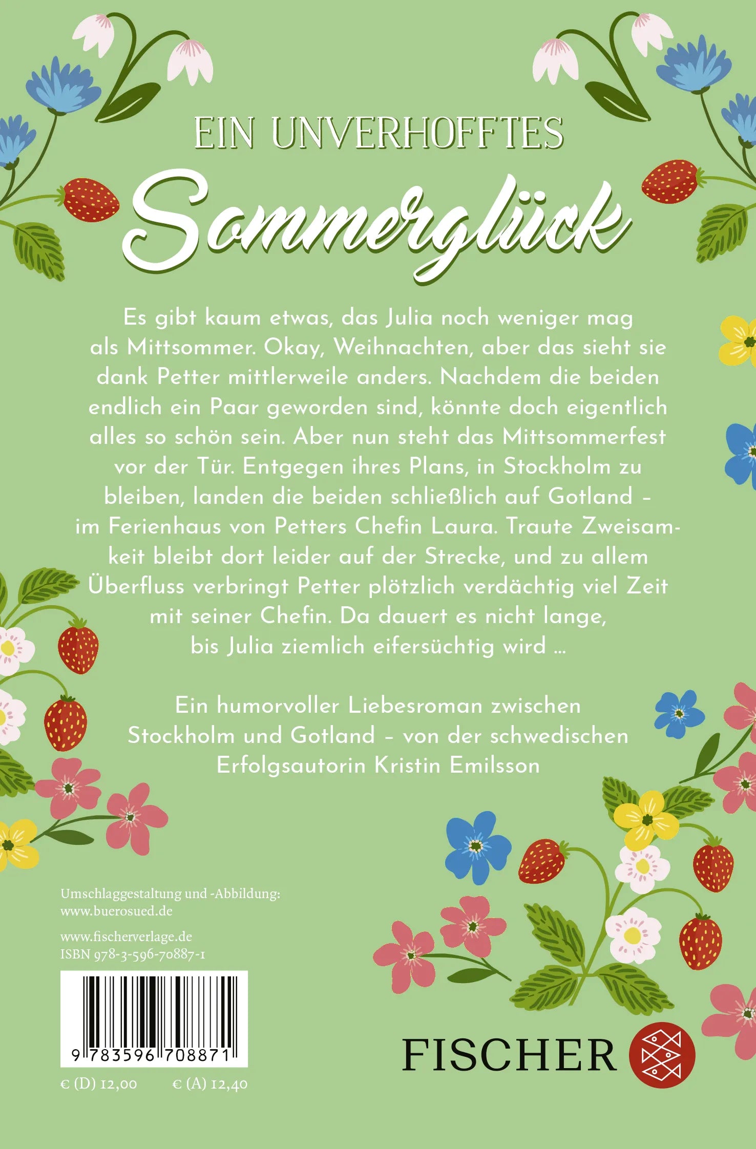 Buchrückseite von 'Ein Sommer zum Träumen' mit Klappentext - Taschenbuch