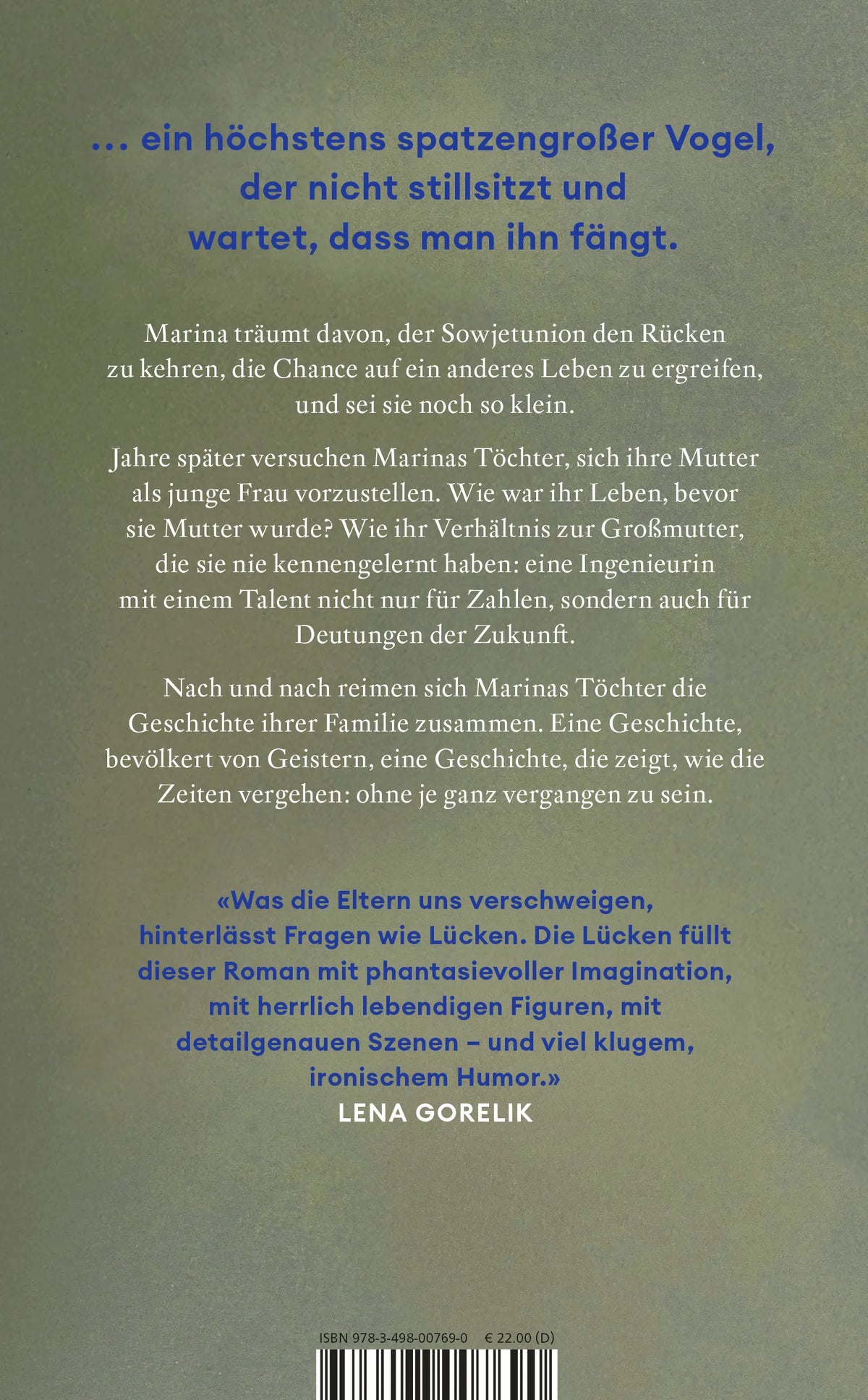 Rückseite: Eine Chance ist ein höchstens spatzengroßer Vogel (Hardcover)