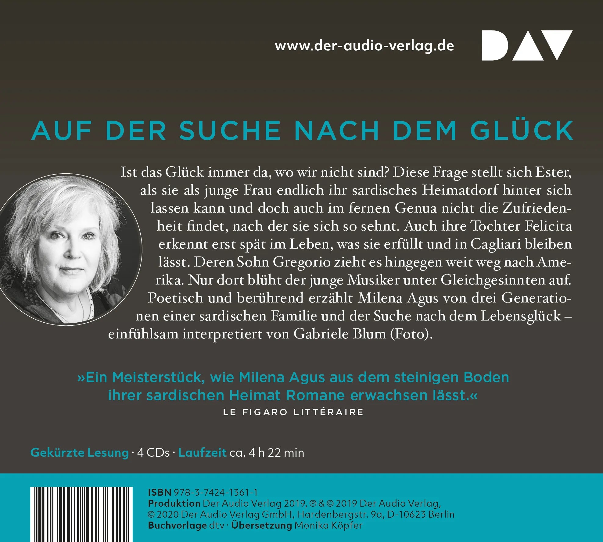 Buchrückseite von 'Eine fast perfekte Welt' mit Klappentext - Hörbuch (CD)