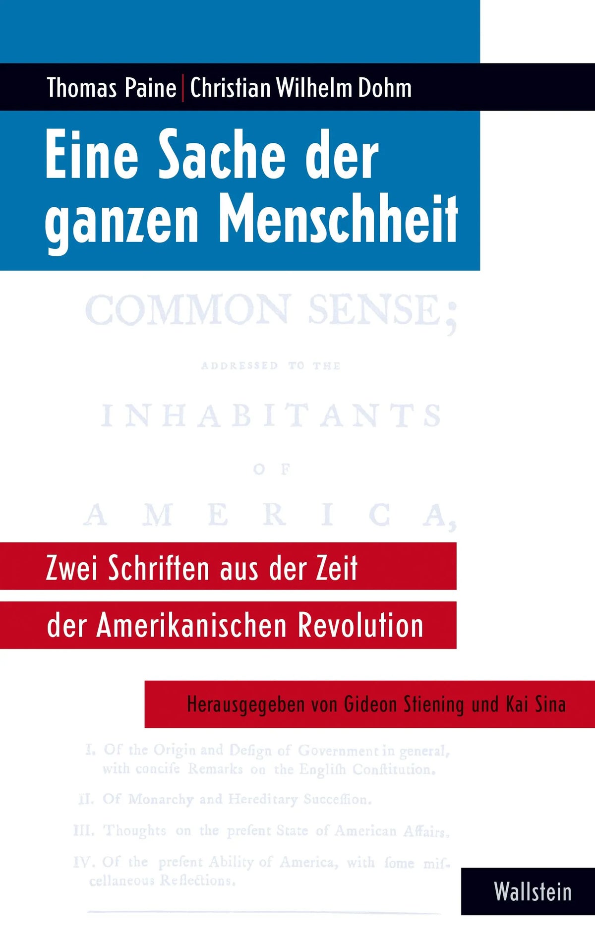 Cover: Eine Sache der ganzen Menschheit (E-Book) von Christian Wilhelm Dohm