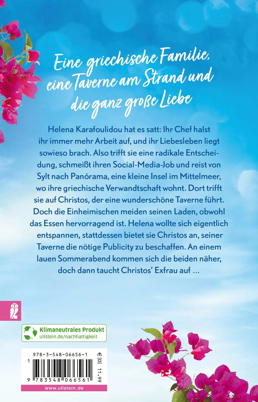 Buchrückseite von 'Eine Taverne zum Verlieben' mit Klappentext - Taschenbuch