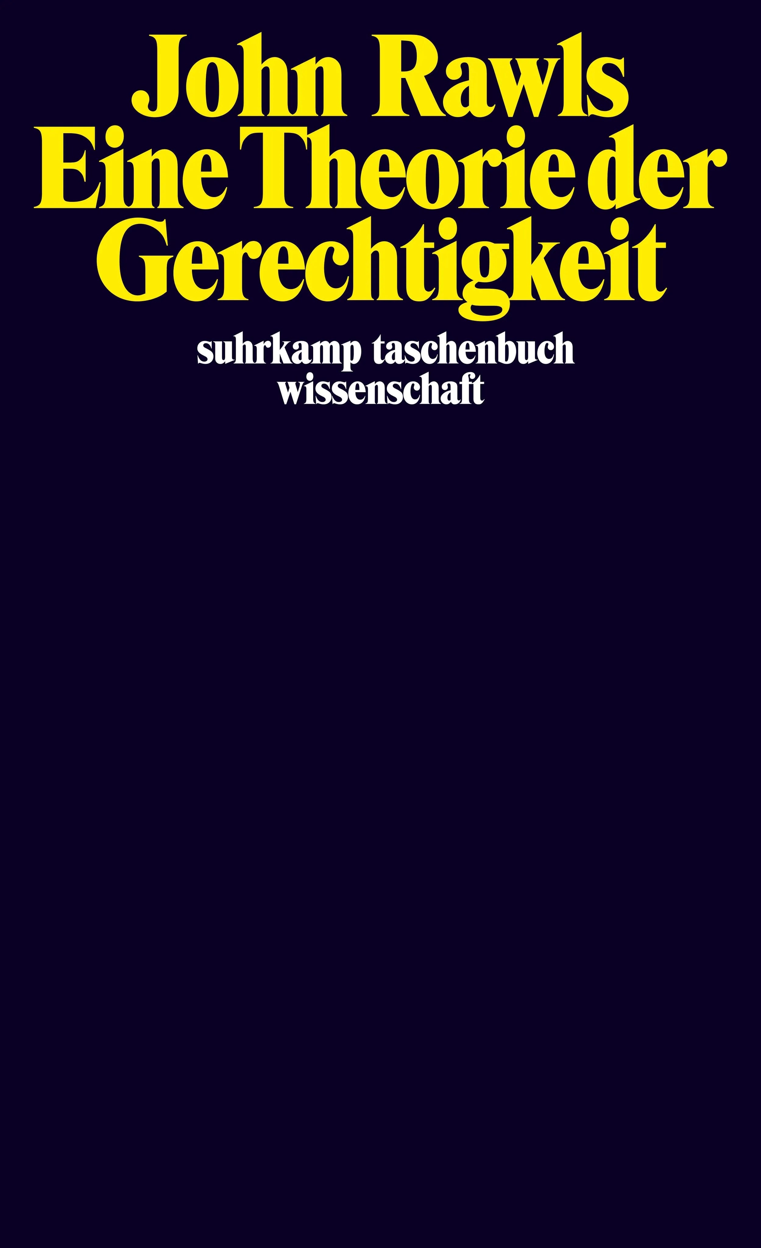 Buchcover von 'Eine Theorie der Gerechtigkeit' - Taschenbuch von John Rawls