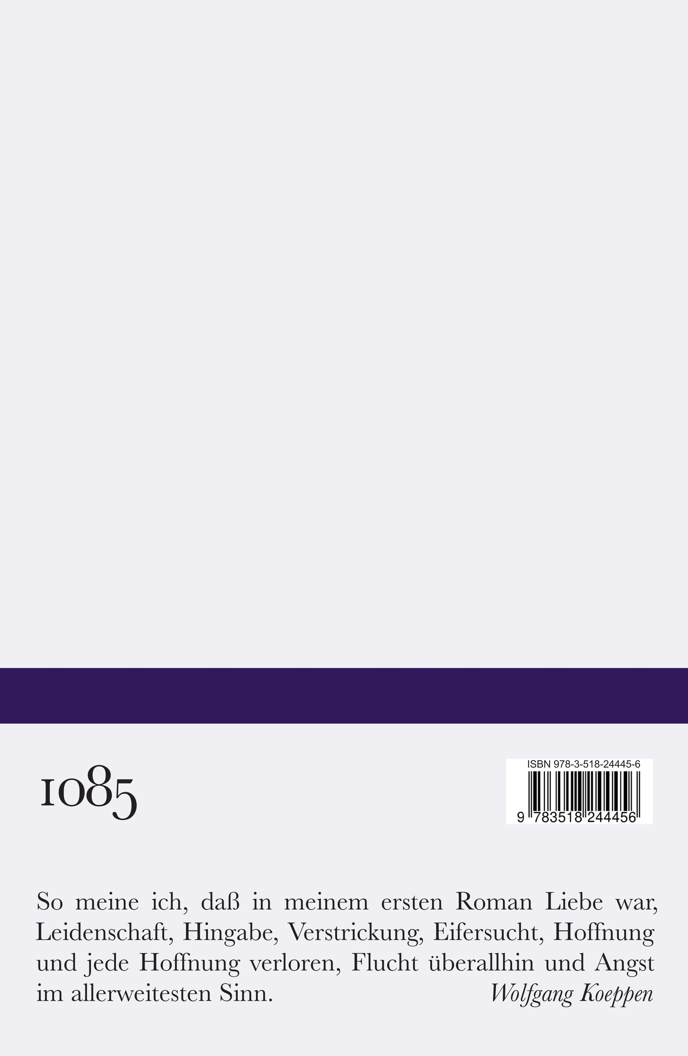 Rückseite: Eine unglückliche Liebe (Taschenbuch)