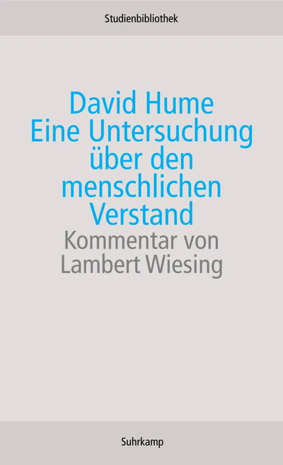 Eine Untersuchung über den menschlichen Verstand