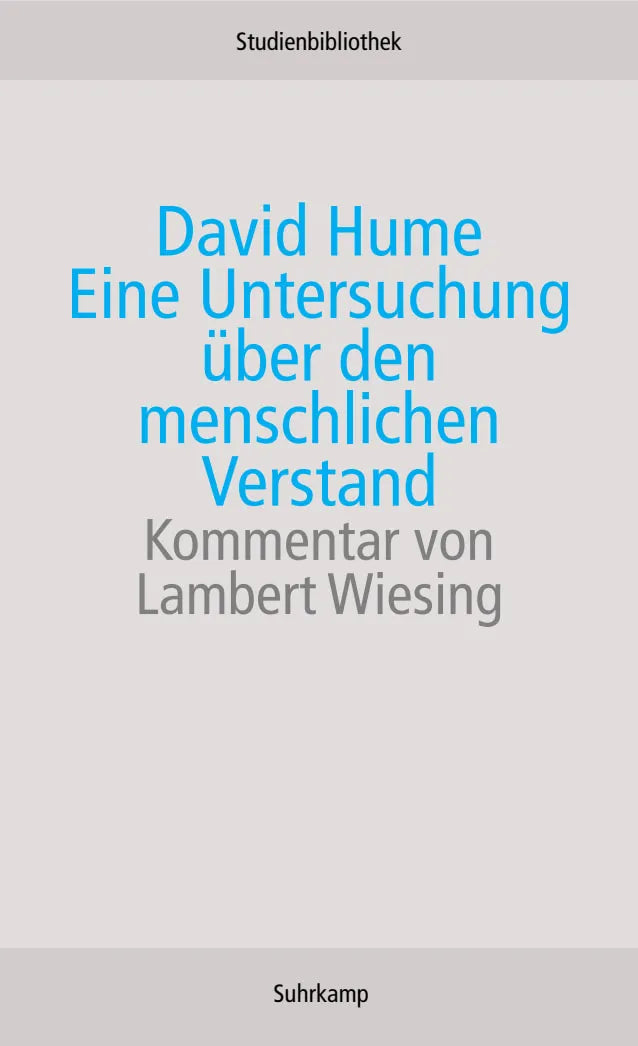 Buchcover von 'Eine Untersuchung über den menschlichen Verstand' - Taschenbuch von David Hume