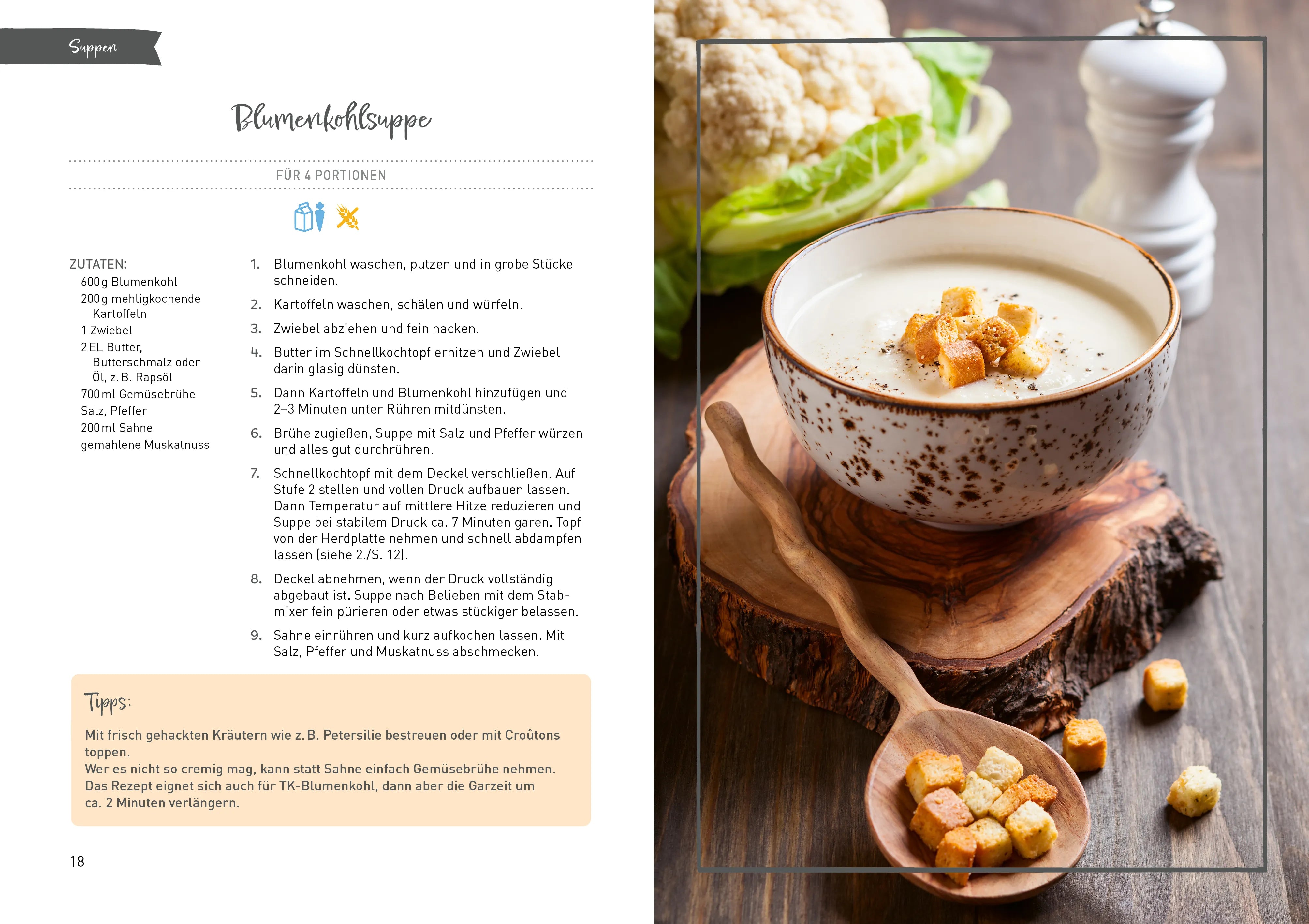 Innenansicht von 'Einfach kochen mit dem Schnellkochtopf' - Taschenbuch