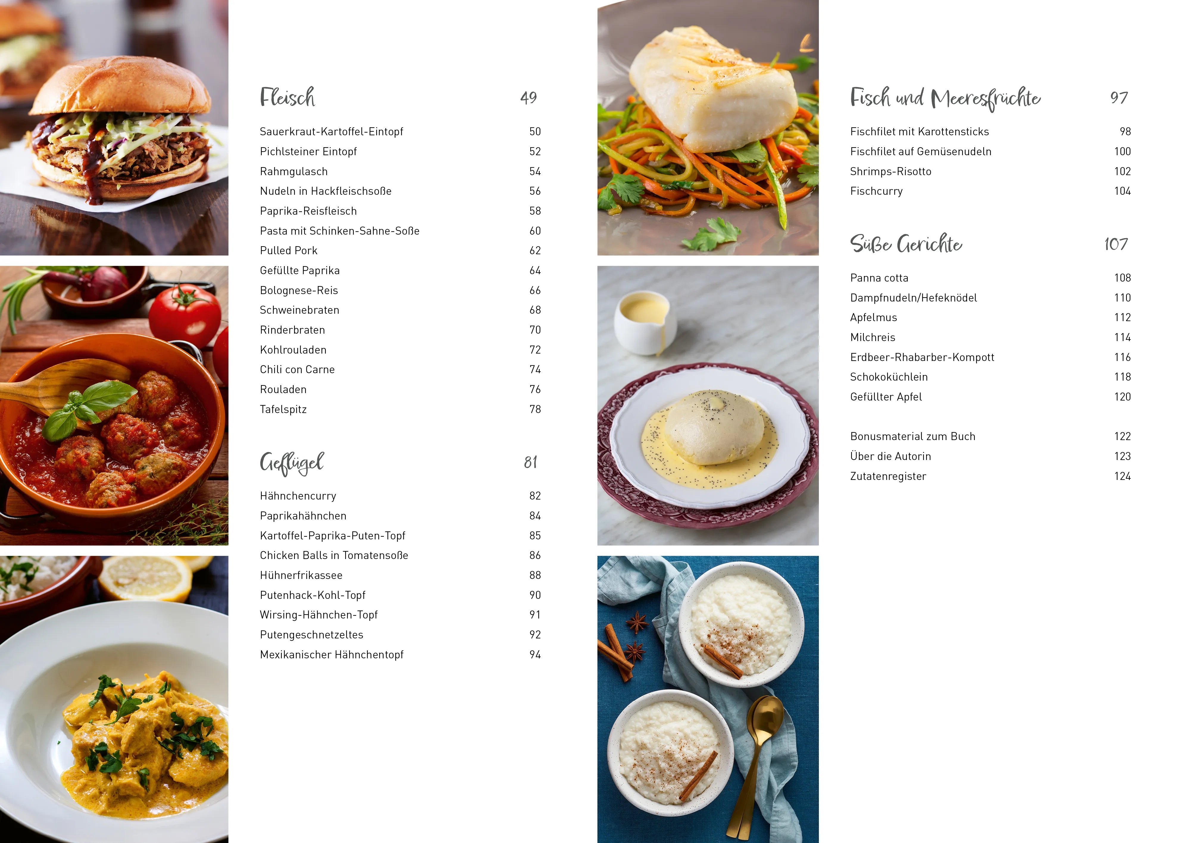 Innenansicht von 'Einfach kochen mit dem Schnellkochtopf' - Taschenbuch