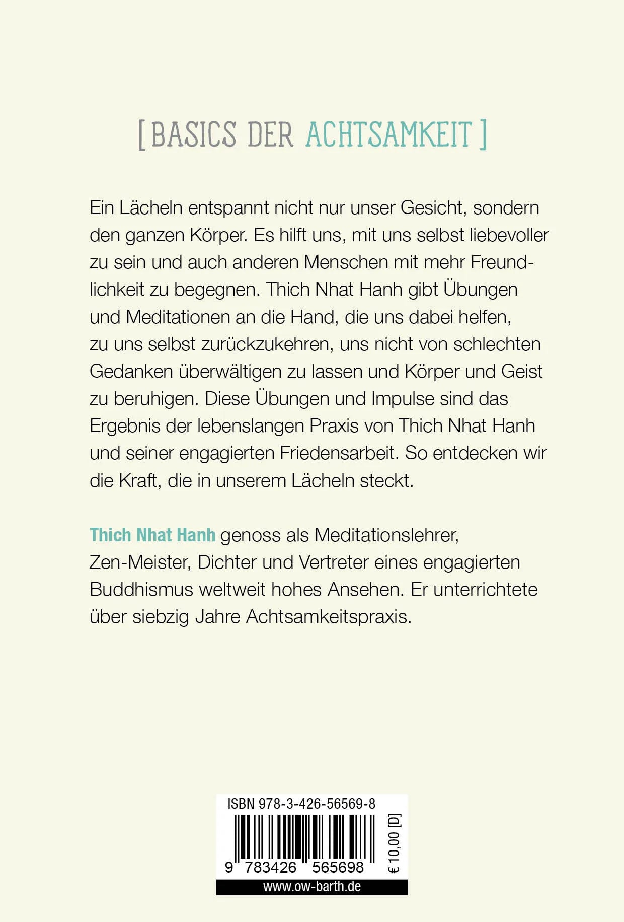 Buchrückseite von 'Einfach zuhören' mit Klappentext - Taschenbuch
