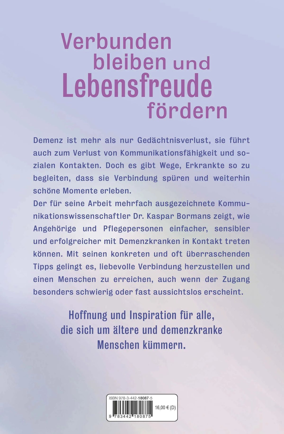 Detailansicht: Einfühlsam mit Demenzkranken kommunizieren (Taschenbuch)