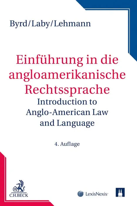 Buchcover von 'Einführung in die angloamerikanische Rechtssprache' - Taschenbuch von B. Sharon Byrd