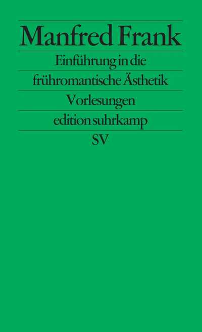 Einführung in die frühromantische Ästhetik