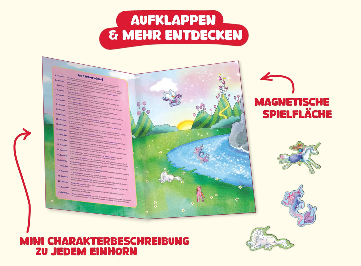 Einhorn-Magnet-Adventskalender – Ansicht