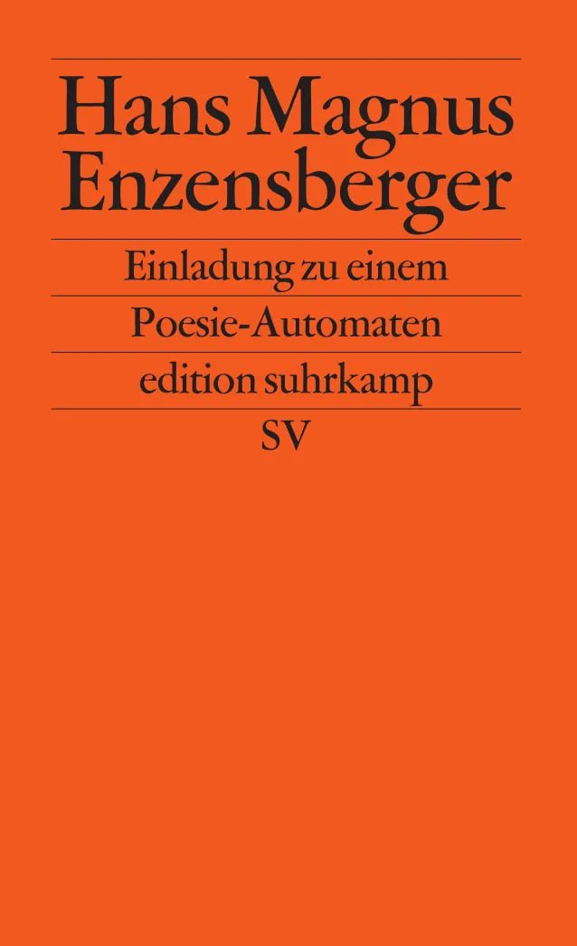 Buchcover von 'Einladung zu einem Poesie-Automaten' - Taschenbuch von Hans Magnus Enzensberger