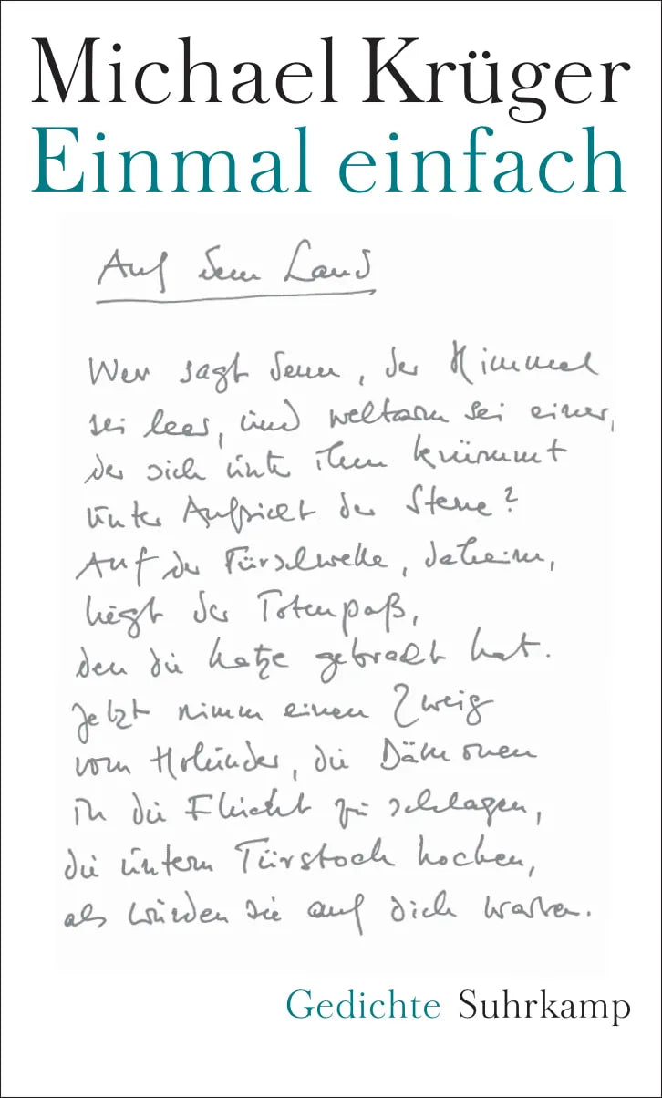 Buchcover von 'Einmal einfach' - Gebundene Ausgabe von Michael Krüger