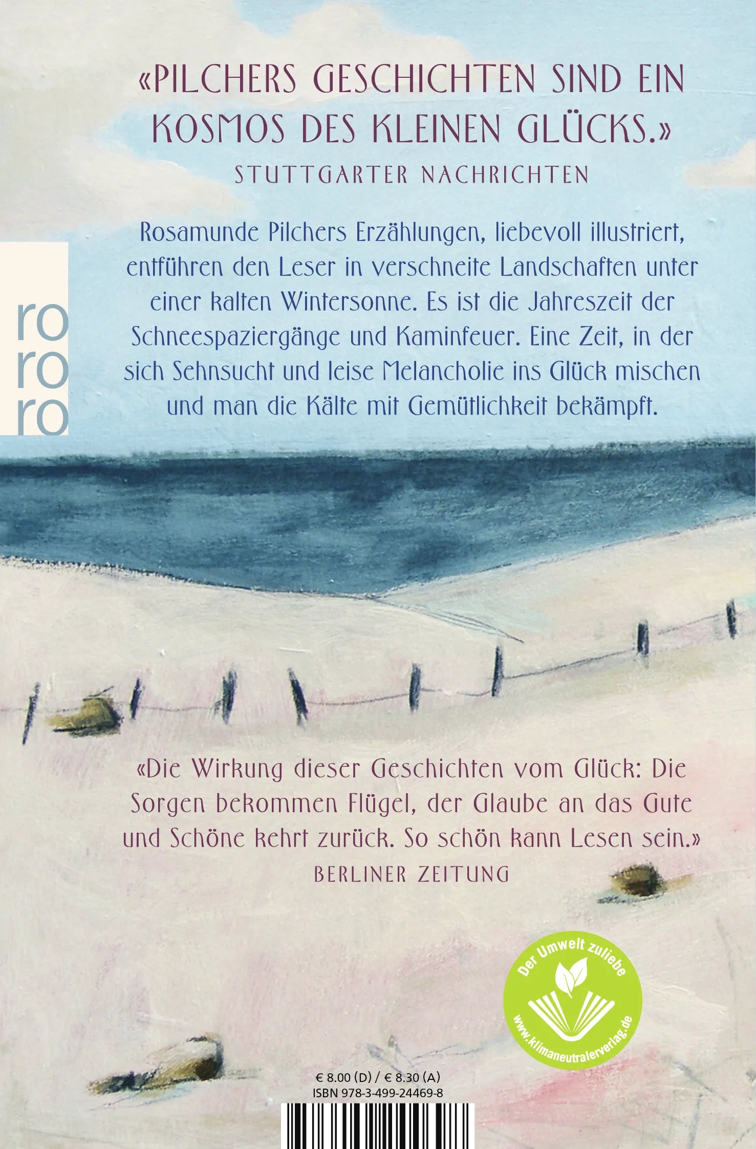 Buchrückseite von 'Eisblumen' mit Klappentext - Taschenbuch