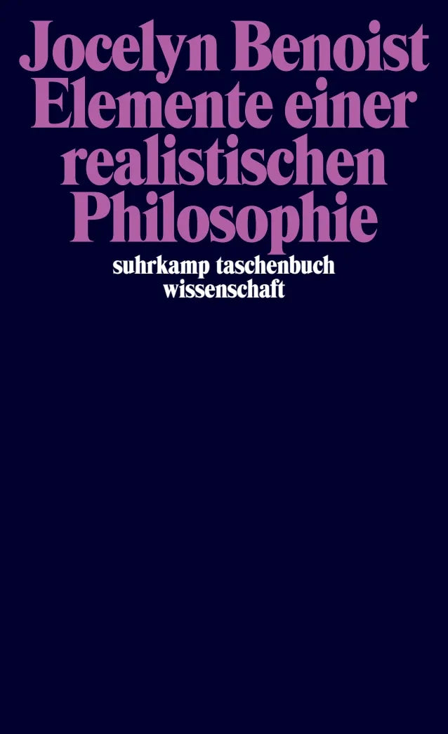 Buchcover von 'Elemente einer realistischen Philosophie' - Taschenbuch von Jocelyn Benoist