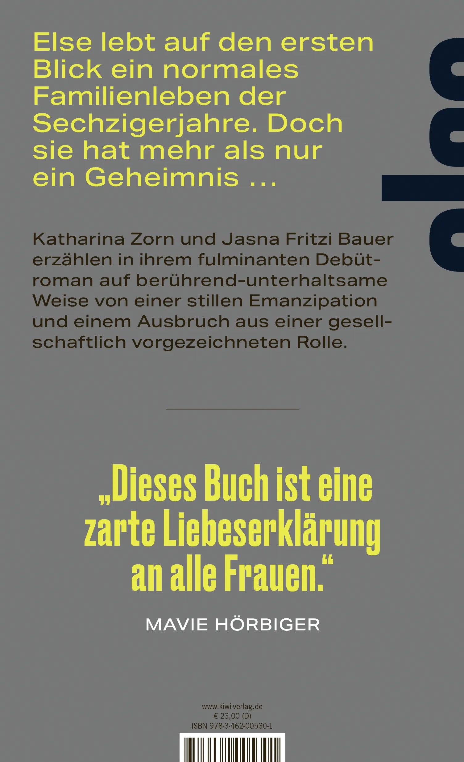Buchrückseite von 'Else' mit Klappentext - Gebundene Ausgabe
